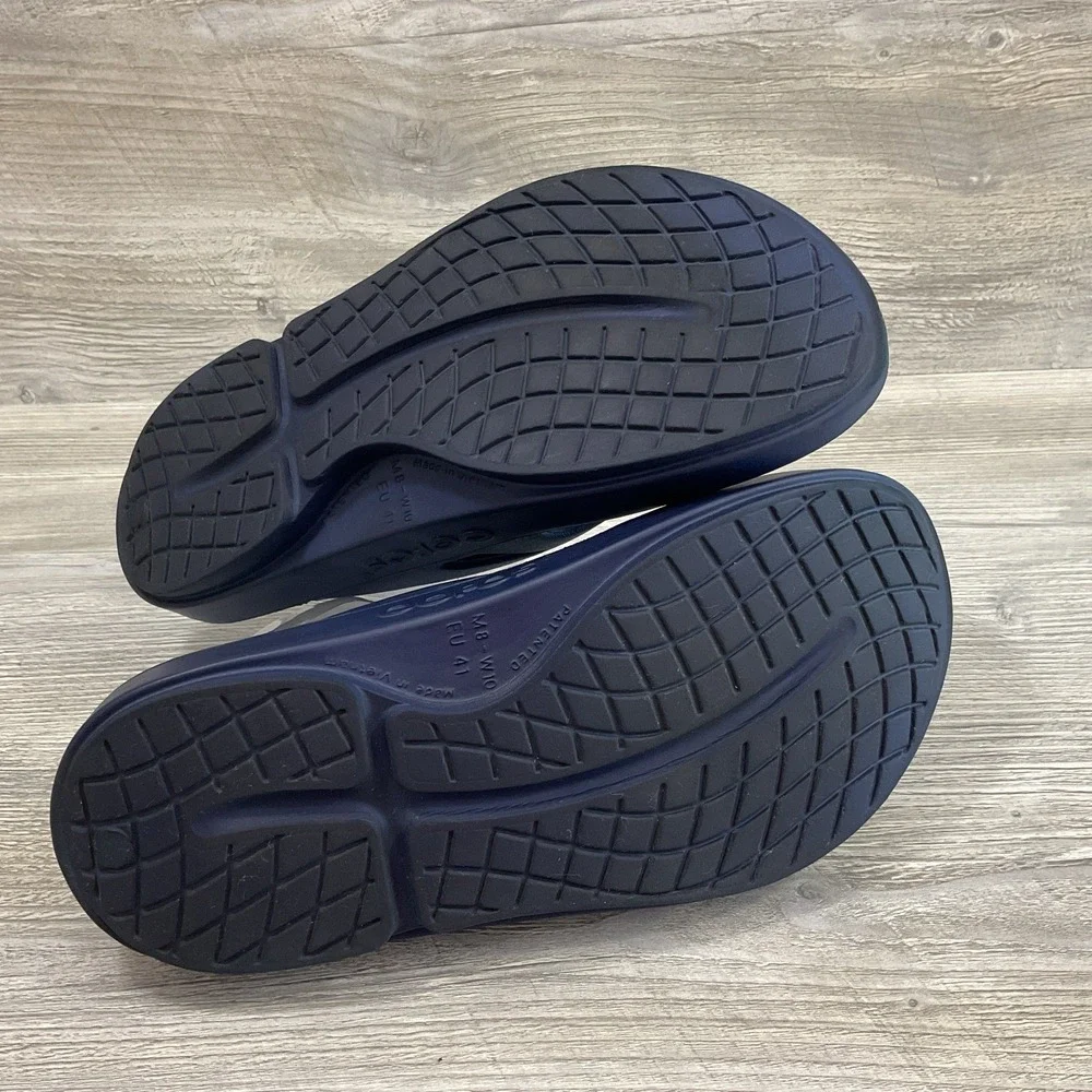 OOFOS Original Recovery Sandals Mens 8 Womens 10 Flip Flop Thong Shoes Blue
